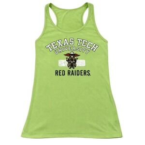40 Winks Texas Tech Red Raiders Womens Graphic Tank Top Size L Green Casual New